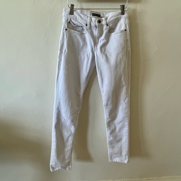 ☀️RALPH LAUREN Skinny White Denim Jeans size 28 stretch Summer Fitted Excellent! - Picture 2 of 8